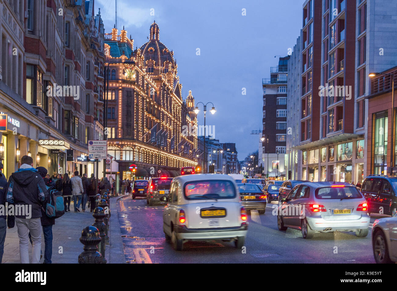 Harrod`s, Brompton Road, Kensington, London, Great Britain Stock Photo